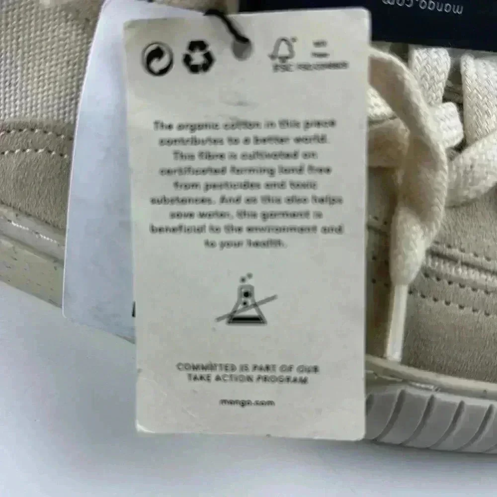 MNG LIMITED EDITION organic cotton Committed EU 43 NWT Beige and Creme colors - Picture 4 of 12